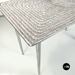 Coffee table in aluminum, 1980-1990s