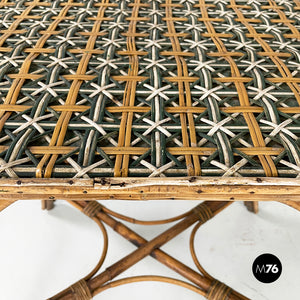 Outdoor dining table in rattan, early 1900s