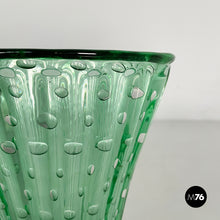 Load image into Gallery viewer, Vase in green glass, 1980s
