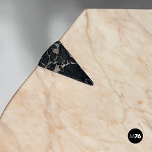 Load image into Gallery viewer, Wall console in black and pink marble, 1980s
