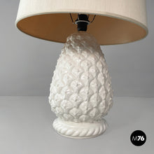 Charger l'image dans la galerie, Table lamp in white ceramic , 1970s
