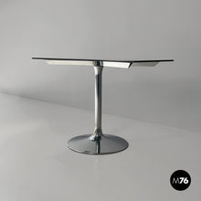 Carica l'immagine nel visualizzatore di Gallery, Coffee table in steel and smoked glass, 1970s
