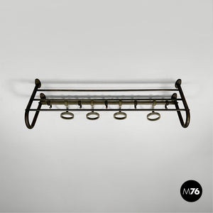 Metal wall coat rack, 1930s