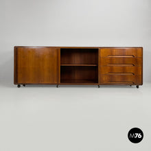 将图片加载到图库查看器，Wooden sideboard with casters, 1960s
