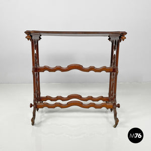 Wooden coffee table with casters, 1800s