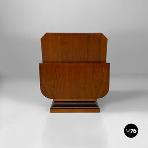 Armchairs in wood and white leatherette, 1930s