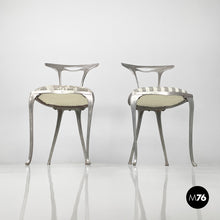 Load image into Gallery viewer, Metal and fabric chairs by Palladio, 1950s
