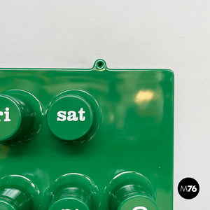 Wall perpetual green calendar by Giorgio Della Beffa for Ring A Date, 2000-2010s