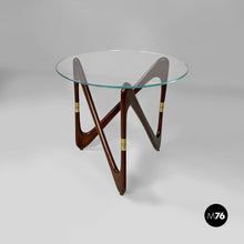 Carica l&#39;immagine nel visualizzatore di Gallery, Coffe table in glass and wood, 1950s
