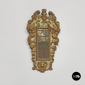 Mirrors in golden and light green wood, 1900s