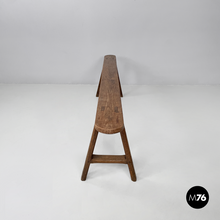Carica l&#39;immagine nel visualizzatore di Gallery, Narrow solid wood bench, 1930s
