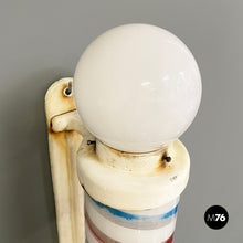 Load image into Gallery viewer, Barber Pole in plastic, metal and opaline glass, 1950s
