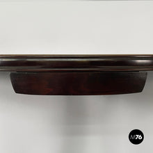 Load image into Gallery viewer, Wall console in wood, brass and glass, 1940s
