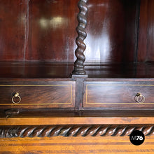 Carica l'immagine nel visualizzatore di Gallery, Sideboard with mirrors in turned wood, 1930s

