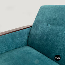 Charger l'image dans la galerie, Green velvet sofa, 1950s
