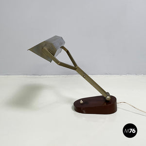 Adjustable table lamp in metal, 1930s