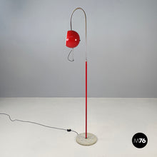 Load image into Gallery viewer, Adjustable floor lamp in red metal, 1970s
