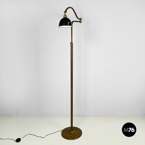 Floor lamp in brass and metal, 1940s