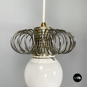 Chandeliers in metal, 1980s