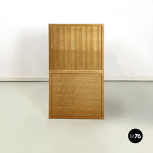 Load image into Gallery viewer, Asymmetric bookcase in light wood, 1980s
