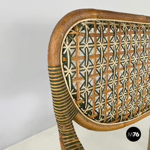 Load image into Gallery viewer, Two-seater outdoor bench in rattan, early 1900s
