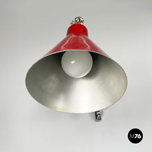 Charger l&#39;image dans la galerie, Pantograph wall lamp in red metal, 1960s
