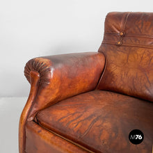 Load image into Gallery viewer, Armchairs in brown leather, 1920s
