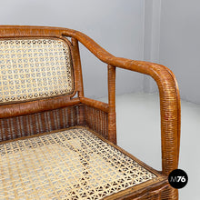Load image into Gallery viewer, Armchairs in rattan and straw, 1960s
