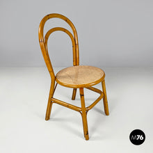 画像をギャラリービューアに読み込む, Rattan and Vienna straw chairs, 1970s
