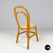 画像をギャラリービューアに読み込む, Rattan and Vienna straw chairs, 1970s
