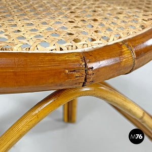 Rattan and Vienna straw chairs, 1970s