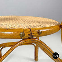 画像をギャラリービューアに読み込む, Rattan and Vienna straw chairs, 1970s
