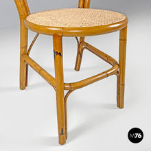 画像をギャラリービューアに読み込む, Rattan and Vienna straw chairs, 1970s
