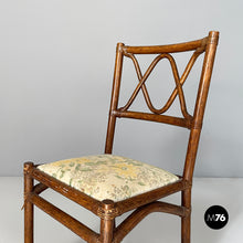 Load image into Gallery viewer, Chair in rattan and fabric, early 20th century
