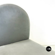 画像をギャラリービューアに読み込む, Chair in gray velvet, briar wood and yellow metal, 1980s
