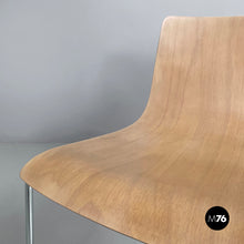 将图片加载到图库查看器，Chair in light wood and metal, 1980s
