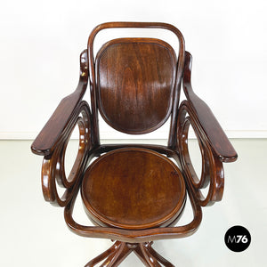 Swivel chair in wood by Thonet, 1900s