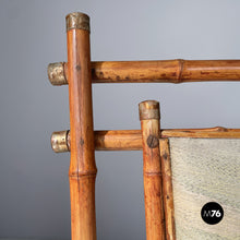 Load image into Gallery viewer, Chairs in fabric and bamboo, 1930s
