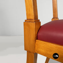 Carica l'immagine nel visualizzatore di Gallery, Wooden chairs with burgundy sky, 1940s
