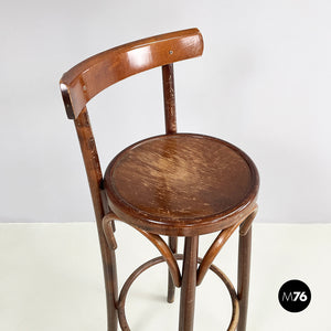 High bar stool in wood, 1900-1950s