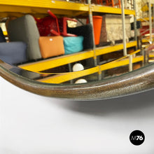 Load image into Gallery viewer, Wall mirror with shelf in glass and metal, 1930s
