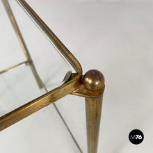将图片加载到图库查看器，Coffe tables in brass and glass, 1960s
