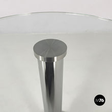 将图片加载到图库查看器，Coffee table in glass, steel and marble, 1980s
