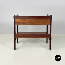 Load image into Gallery viewer, Wooden coffee table with shelves and drawer, 1960s
