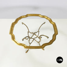 Load image into Gallery viewer, Coffee table in glass and brass, 1960s
