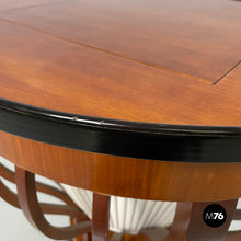 Load image into Gallery viewer, Wooden coffee table with internal fabric storage, 1930s
