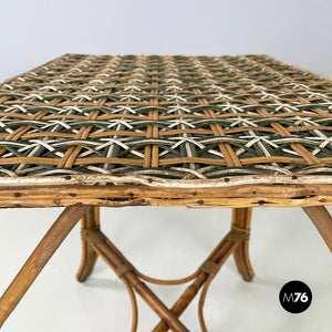 Outdoor dining table in rattan, early 1900s