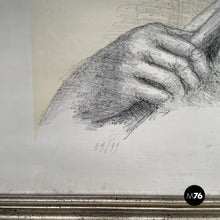 Carica l'immagine nel visualizzatore di Gallery, Portrait of a man in pencil on paper, 1960s
