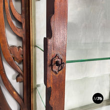 Load image into Gallery viewer, Wall display cabinet in wood and glass, early 1900s
