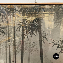 Load image into Gallery viewer, Silk tapestry with 5 foxes in bamboo forest, mid 1700s
